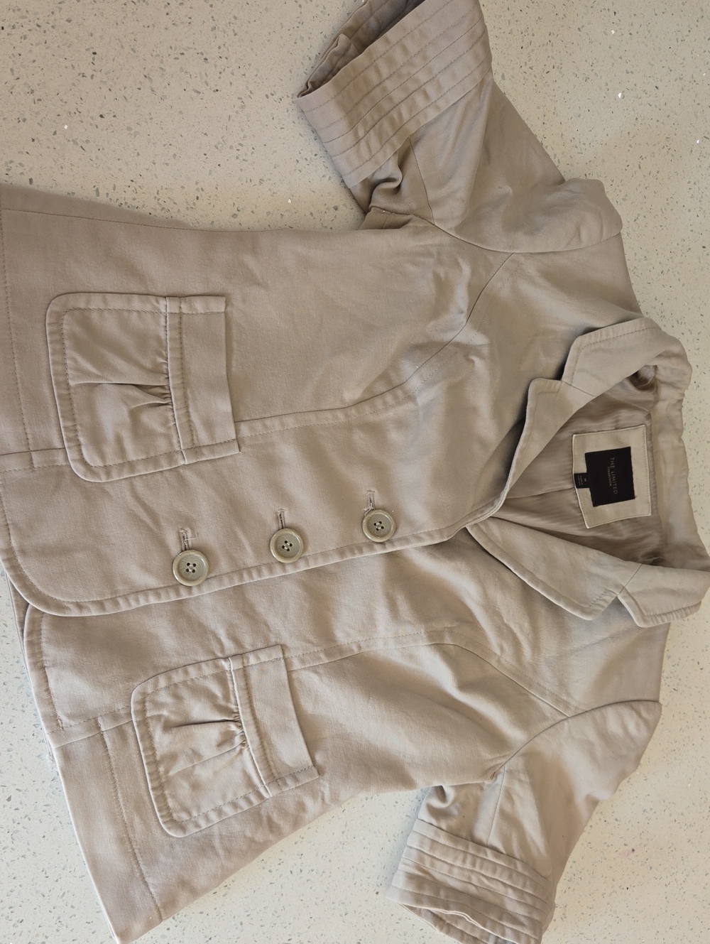 The Limited Beige Short-Sleeve Blazer